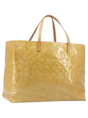 LOUIS VUITTON Monogram Vernis Reade GM Tote Bag Beige M91140